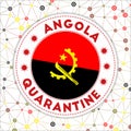 Quarantine in Angola sign.