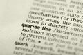 Quarantine in dictionary Royalty Free Stock Photo