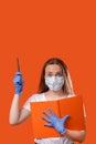 Quarantine Education Shocked Woman Face Mask Book