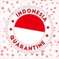 Quarantine in Indonesia sign.