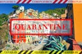 Quarantine in Italy. No travel and lockdown concept. Royalty Free Stock Photo