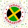 Quarantine in Jamaica sign.