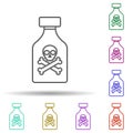 Quarantine multi color icon. Simple thin line, outline vector of security icons for ui and ux, website or mobile application Royalty Free Stock Photo