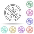 Quarantine multi color icon. Simple thin line, outline vector of security icons for ui and ux, website or mobile application Royalty Free Stock Photo