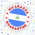 Quarantine in Nicaragua sign.