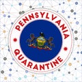 Quarantine in Pennsylvania sign.