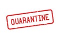 Quarantine with red grunge rubber stamp Royalty Free Stock Photo