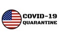 Quarantine and and social distancing concept. Stay home. COVID-19 coronavirus. Template for background, banner, poster Royalty Free Stock Photo