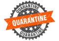 Quarantine stamp. quarantine grunge round sign.