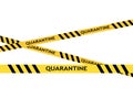 Quarantine stripes cordon or border.yellow tape. Warning cordon. vector illustration