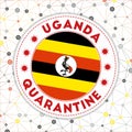 Quarantine in Uganda sign.