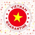 Quarantine in Vietnam sign.