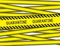 Quarantine. Warning stripes