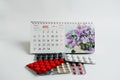 Quarantined calendar for coronavirus 2020 Royalty Free Stock Photo