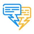 quarrel conversation color icon vector illustration