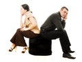 Quarrel between men and women Royalty Free Stock Photo