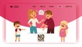 Quarrel vector web-page people man woman in family conflict crying children boy girl illustration backdrop unhappy Royalty Free Stock Photo