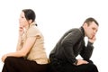 Quarrel between women and men Royalty Free Stock Photo