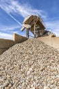 Quarry aggregate with heavy duty machinery