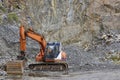 Quarry aggregate with heavy duty machinery. Construction industry Royalty Free Stock Photo