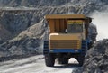 Quarry dumptruck working in a coal mine