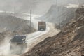 Quarry dumptruck working in a coal mine Royalty Free Stock Photo