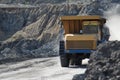 Quarry dumptruck working in a coal mine Royalty Free Stock Photo