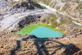 Quarry extraction porcelain clay(kaolin) and quartz sand in the open pit mine