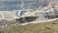 Quarry for the extraction of rubble aerial survey