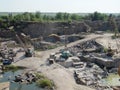 Quarry. Granite quarry is used for mining. Royalty Free Stock Photo