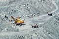Quarry mining of asbestos, Urals, Russia