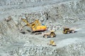 Quarry mining of asbestos, Urals, Russia