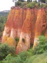 Quarry ochre at Roussillon Village Provence France Royalty Free Stock Photo