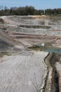The quarry is an opencast mine where mainly limestone is extracted Royalty Free Stock Photo