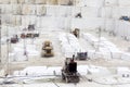 Quarry of white marble Royalty Free Stock Photo