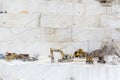 Quarry of white marble Royalty Free Stock Photo
