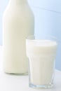 Quart glass milk bottle Royalty Free Stock Photo