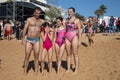 people wait for first dive of new year