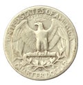 Quarter Dollar Coin of USA of 1950 Royalty Free Stock Photo