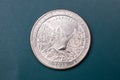 Quarter dollar US, 25 cent coin, Frank Church Reserve (Idaho), USA Royalty Free Stock Photo