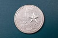 Quarter dollar US, 25 cent coin of Texas, USA Royalty Free Stock Photo