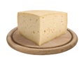 Quarter of a form of Asiago cheese