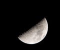 Quarter moon Royalty Free Stock Photo