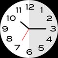 Quarter past 10 o`clock analog clock icon Royalty Free Stock Photo