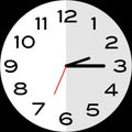 Quarter past 2 o`clock analog clock icon Royalty Free Stock Photo