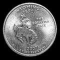 This quarter represents the state of Wyoming. Royalty Free Stock Photo