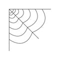 Quarter spider web isolated on white background. Halloween spiderweb element. Cobweb line style. Vector illustration for any