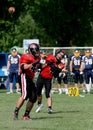 Quarterback Passes Ball Royalty Free Stock Photo