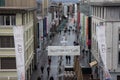 Quartier du Flon shopping street in Lausanne Royalty Free Stock Photo