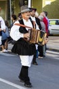 QUARTU S.E., ITALY - September 17, 2016: Parade of Sardinian costumes and floats for the grape festival in honor of the celebrati